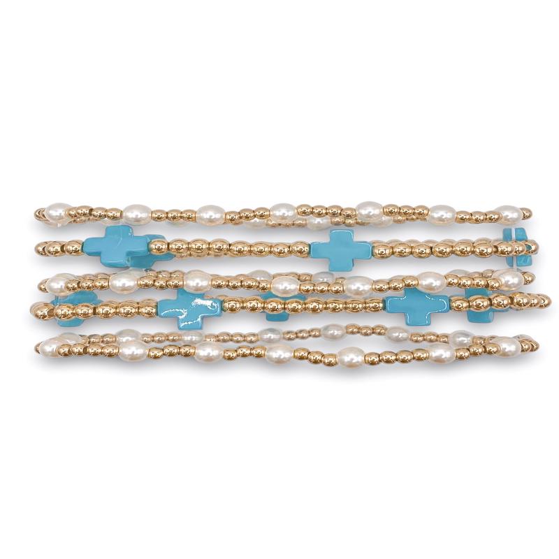 Full Of Inspiration Turquoise Beaded Bracelet Set