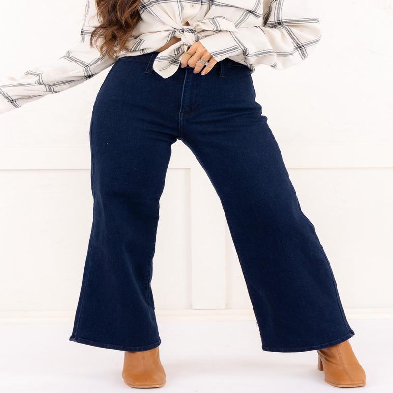 High Standards Wide Leg Jean | Just Black - FINAL SALE