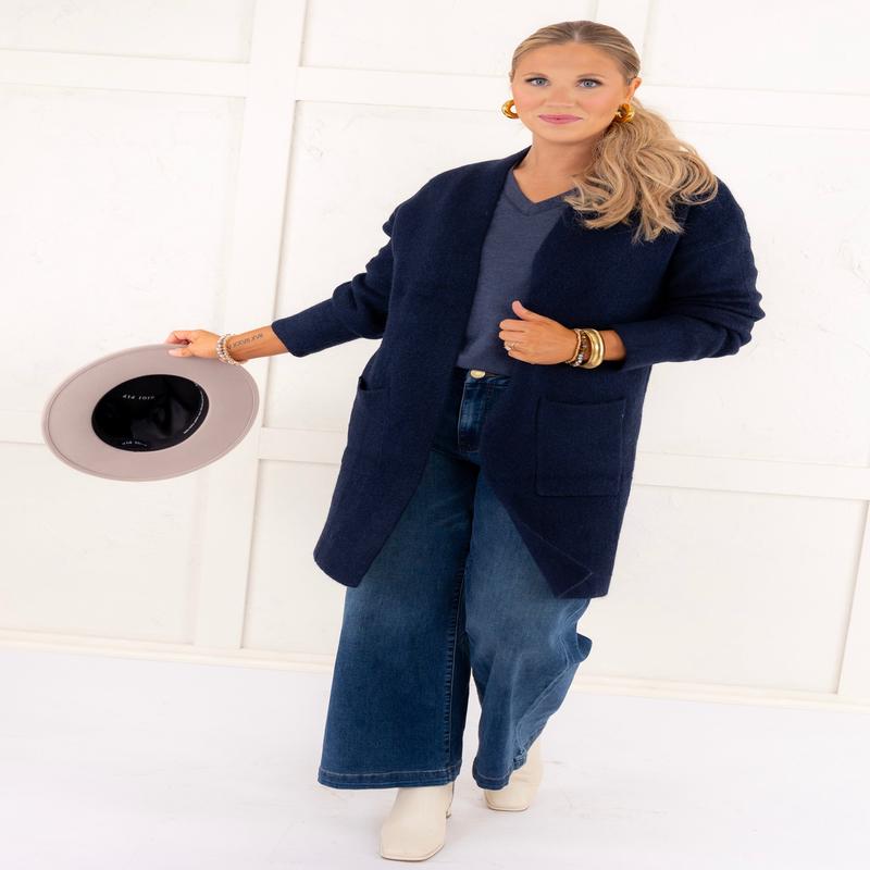 Total Comfort Cardigan - Navy - FINAL SALE