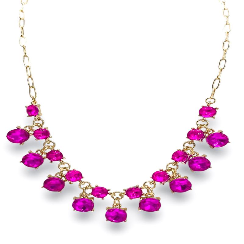 A Touch Of Glam Fuchsia Necklace