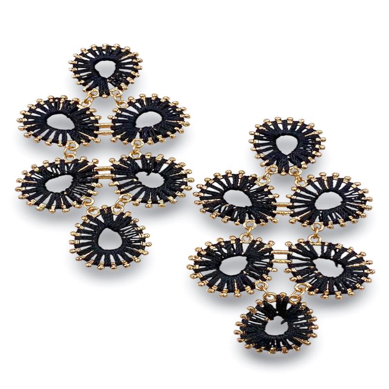 Gretta Earrings - Black