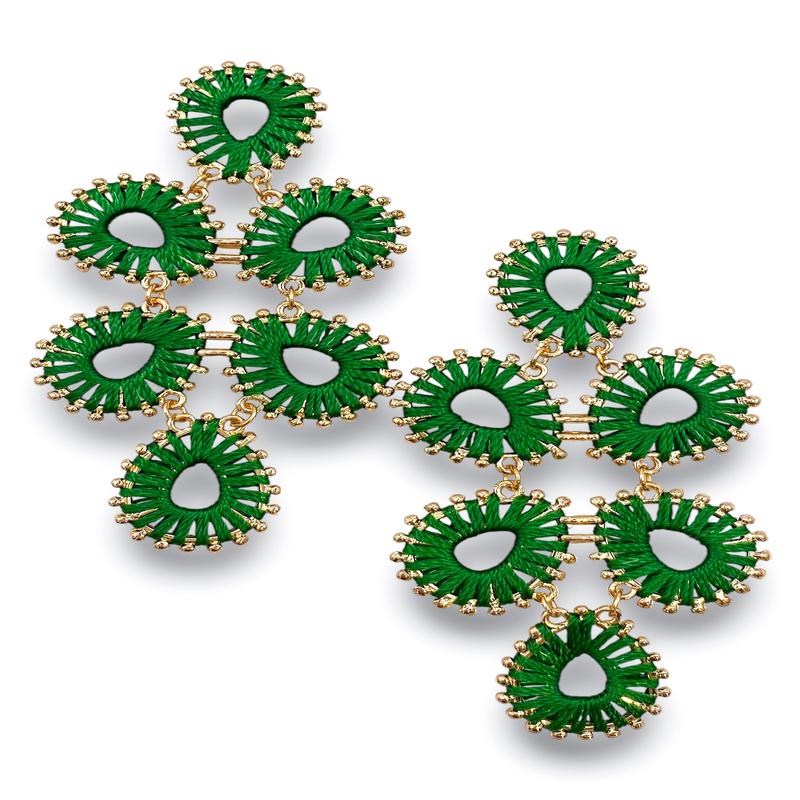 Gretta Earrings - Green