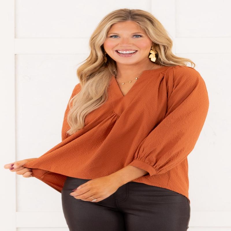 In Between Top - Rust - FINAL SALE