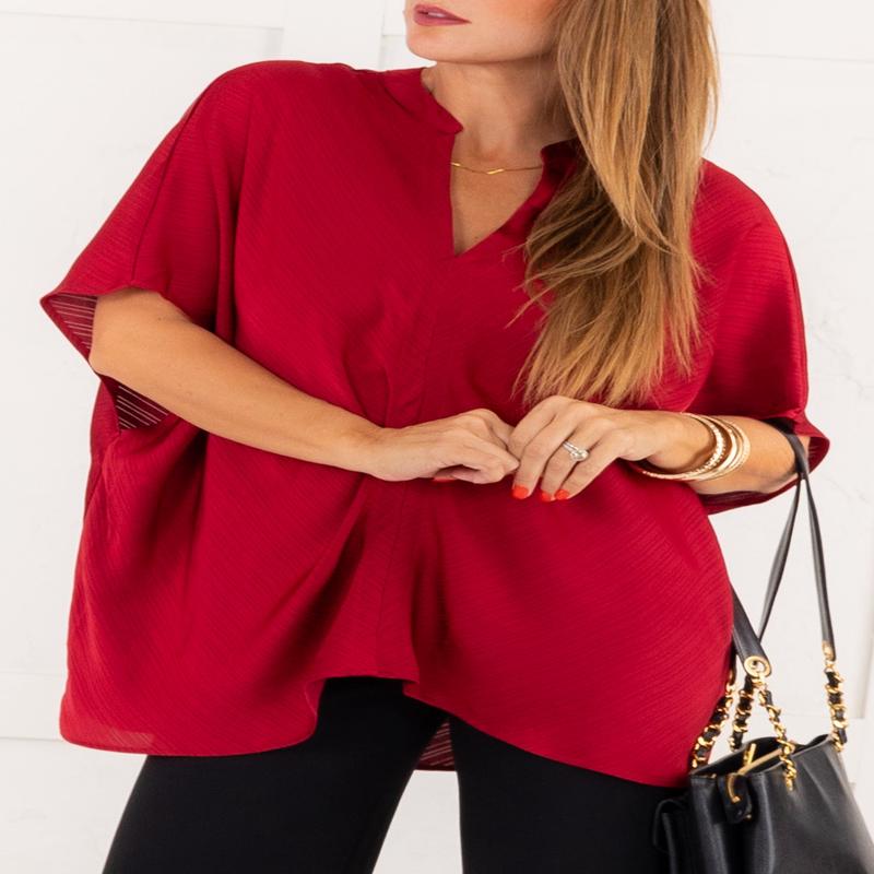 Safe To Stay Top - Burgundy - FINAL SALE