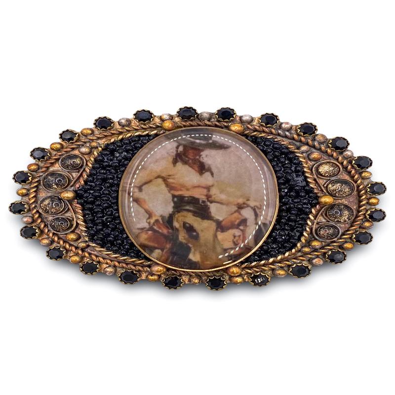 Goddess Image Buckle - Cowgirl Jet | Virgins Saints & Angels - FINAL SALE