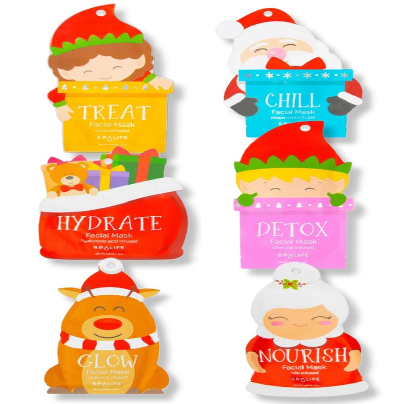 Santa's Squad 6 Piece Sheet Mask Gift Set