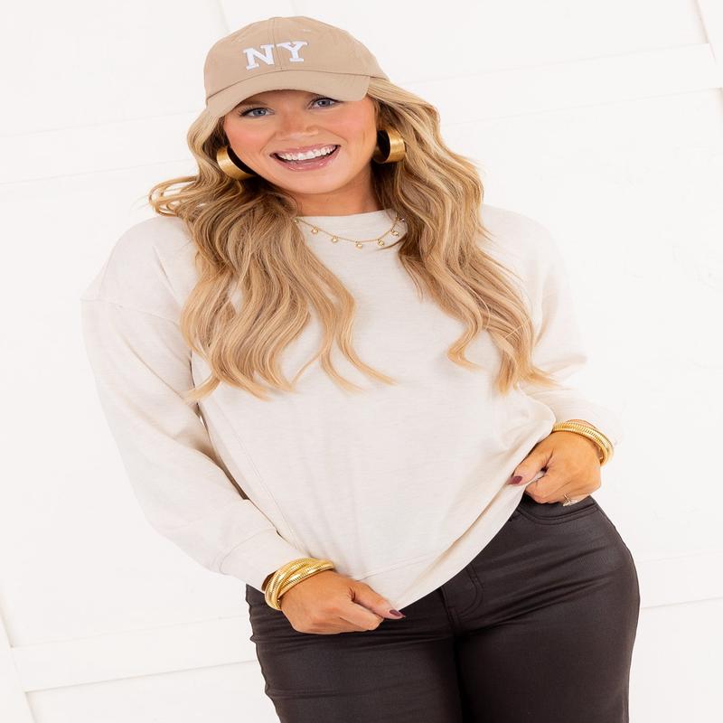 The Right Reasons Pullover - H. Beige - FINAL SALE