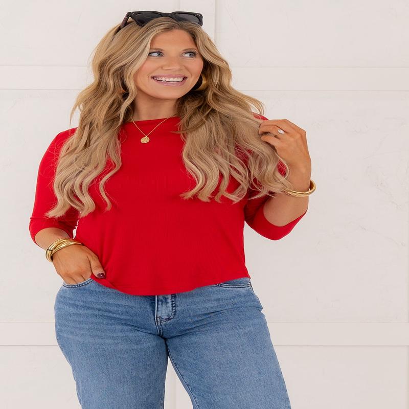 All The Better Top - Scarlet - FINAL SALE