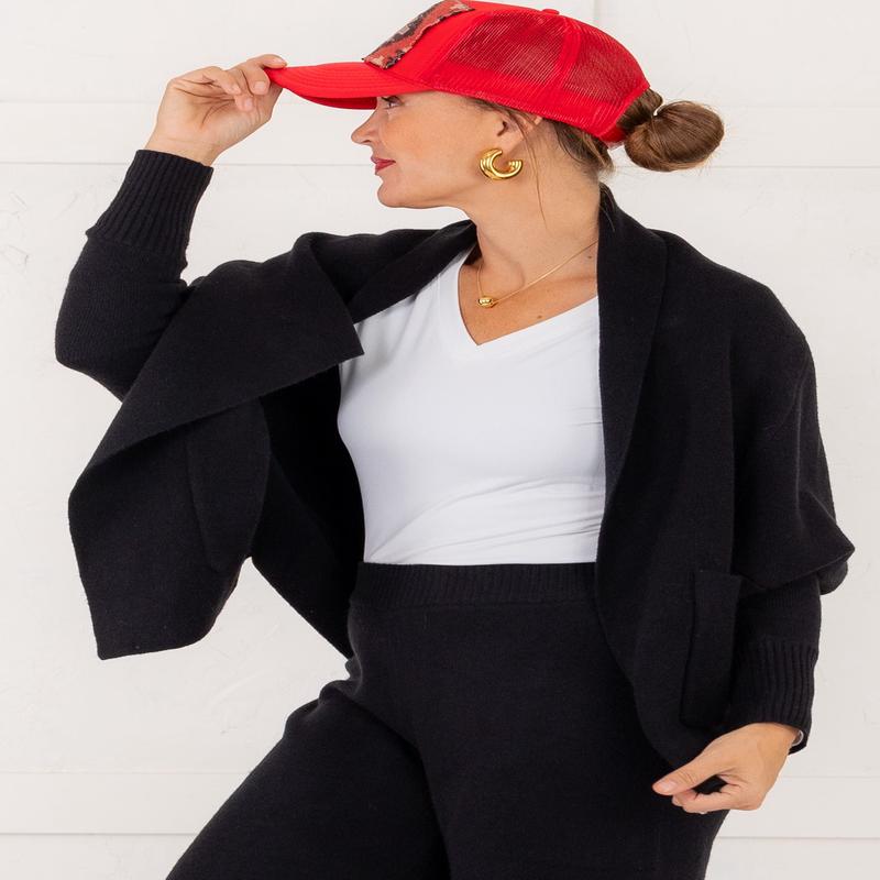 Full Comfort Cardigan - Black - FINAL SALE