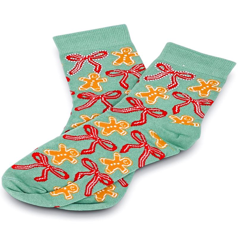 Gingerbread Man & Bow Sock | Queen Of Sparkles