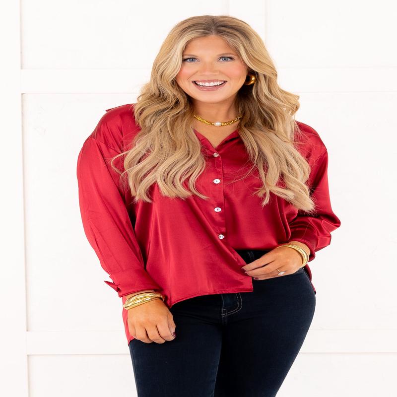 Layla Shirt - Burgundy - FINAL SALE