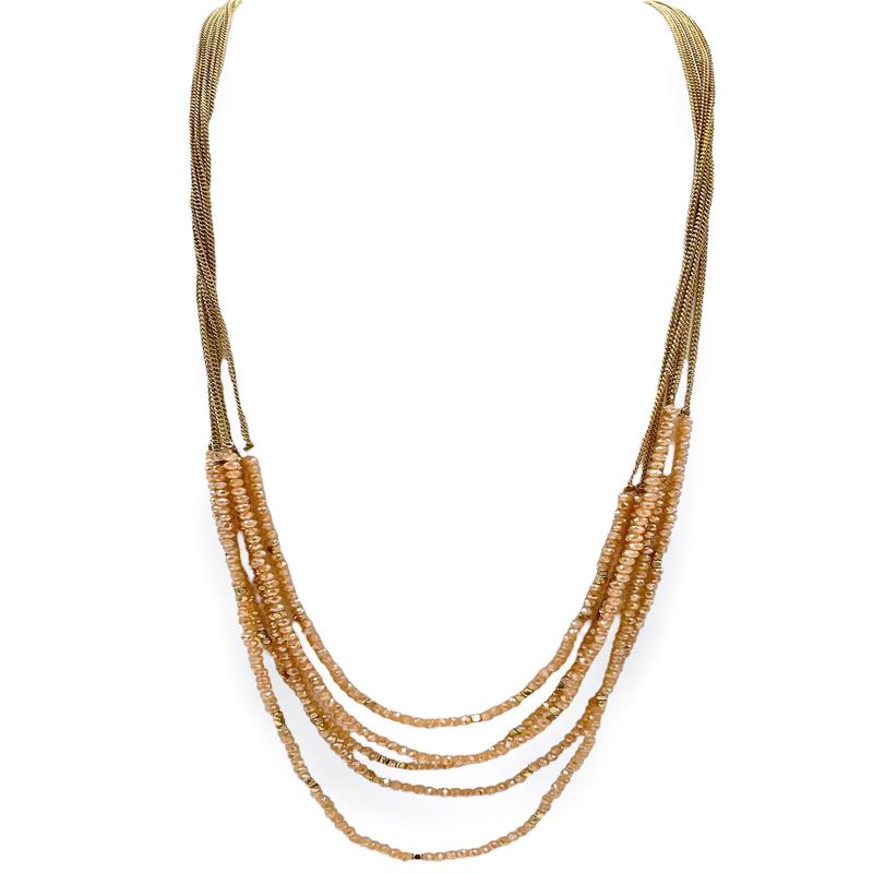 Make It Clear Necklace - Beige - FINAL SALE