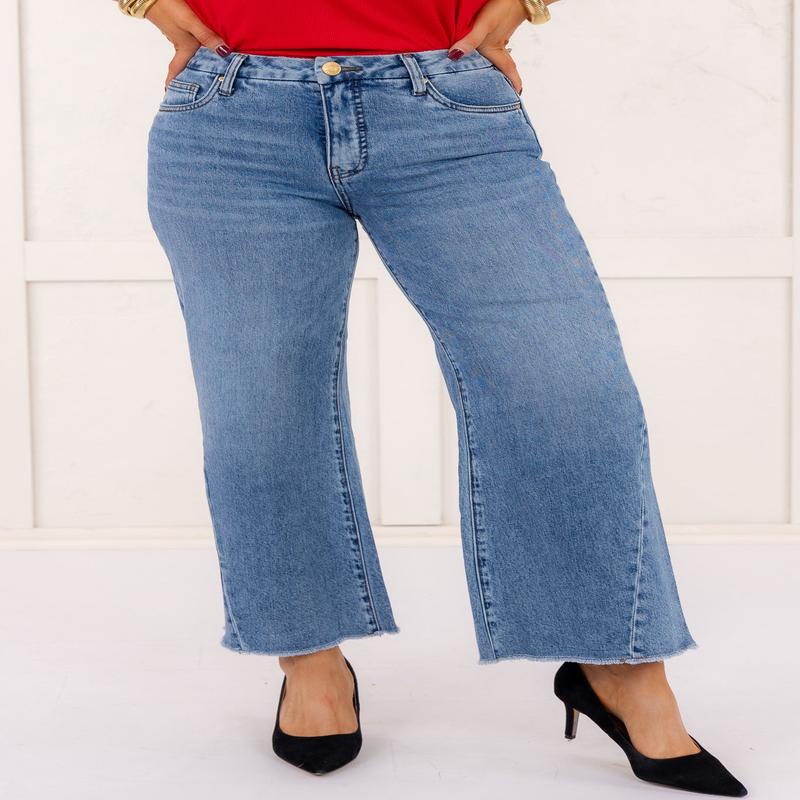Meg High Rise Wide Leg Back Forward Jean - FINAL SALE