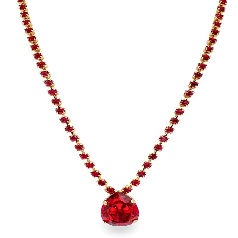 Milli Necklace - Antique Gold/Red | TOVA