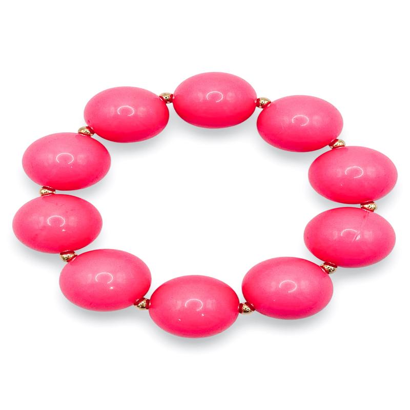 Natural Glow Fuchsia Stretch Bracelet