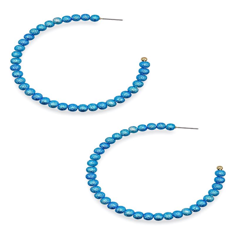 So Delightful Aqua Mini Hoop Earrings - FINAL SALE