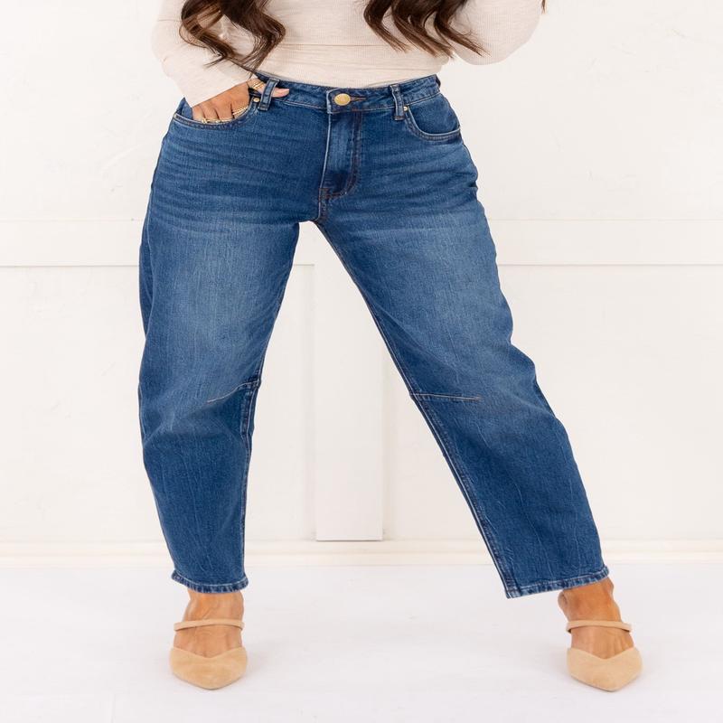 Ashley High Rise Slouchy Barrel Jean- Dedication - FINAL SALE