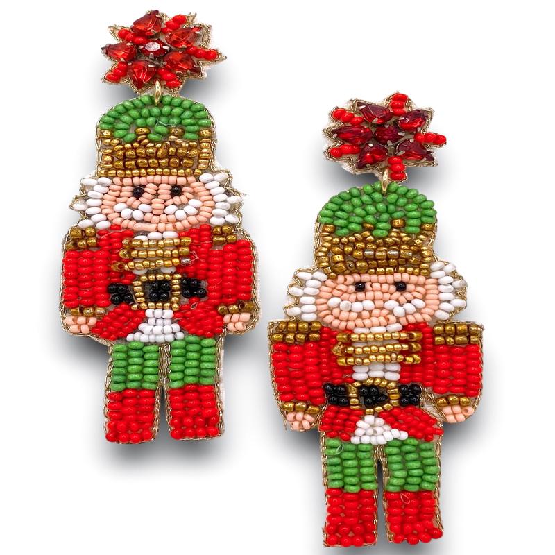 Get To Cracking Earrings - Red - FINAL SALE