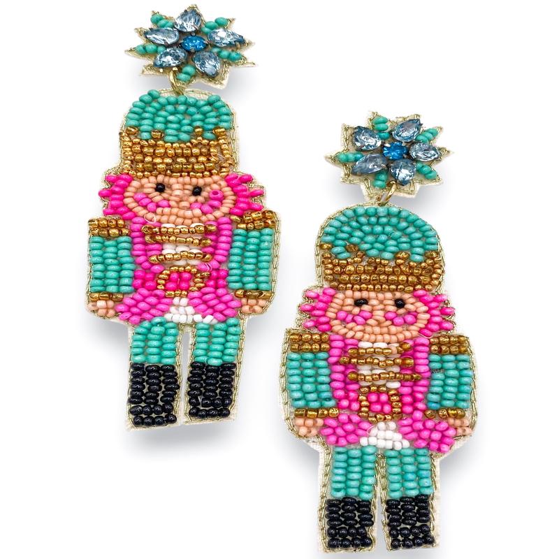 Get To Cracking Earrings - Turquoise - FINAL SALE