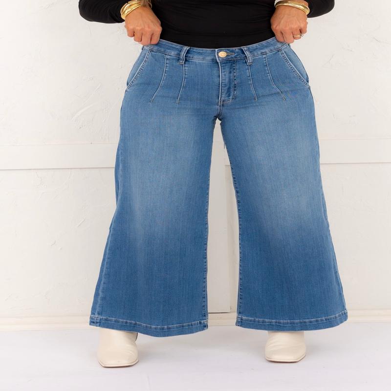Goldie High Rise Super Wide Leg Jean - FINAL SALE
