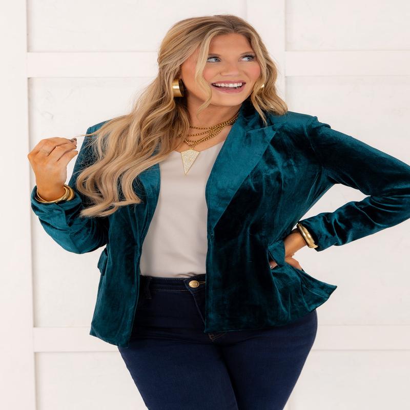Make Your Mark Velvet Blazer - FINAL SALE