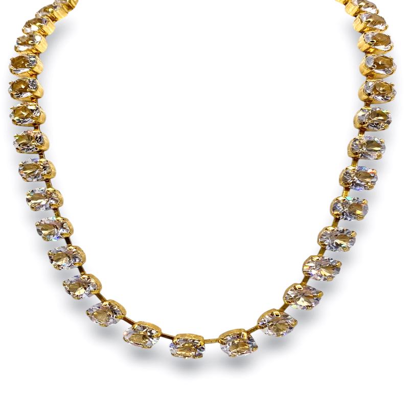 Oakland Gold Clear Necklace | TOVA