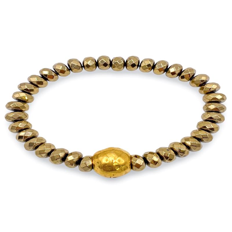 Rolling Away Bracelet  - Gold Hematite | Virtue