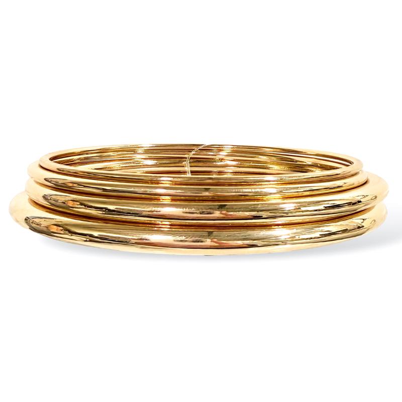 Clear The Way Gold Bangle Bracelet Set