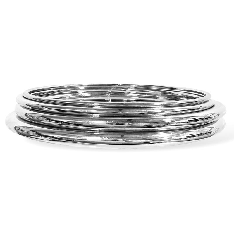 Clear The Way Rhodium Bangle Bracelet Set