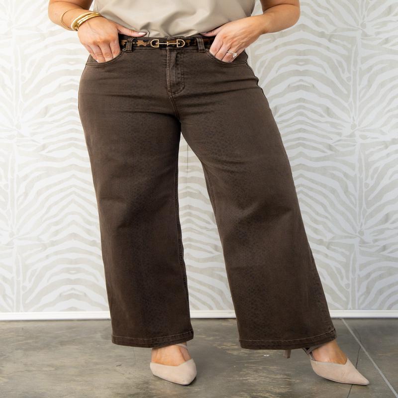 Dear John Audrey Python Wide Leg Jean