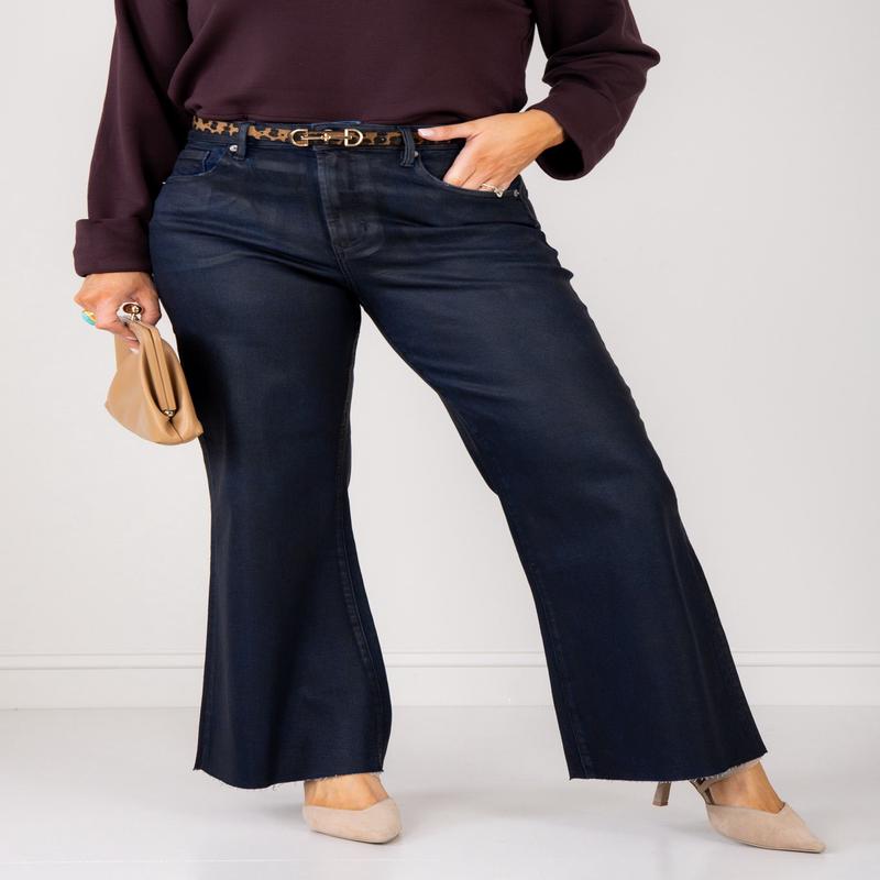 Dear John Fiona Denim Paint Wide Leg Jean