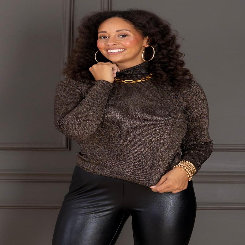 Molly Bracken Chocolate Long Sleeve Layering Top