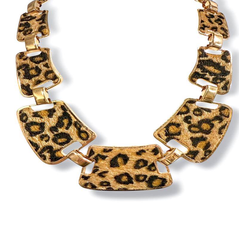 Needless To Say Leopard Statement Necklace
