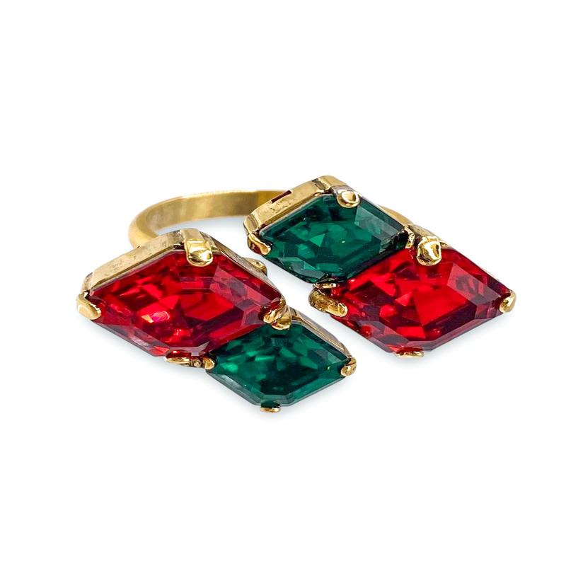 Robin Ring - Red/Emerald | TOVA