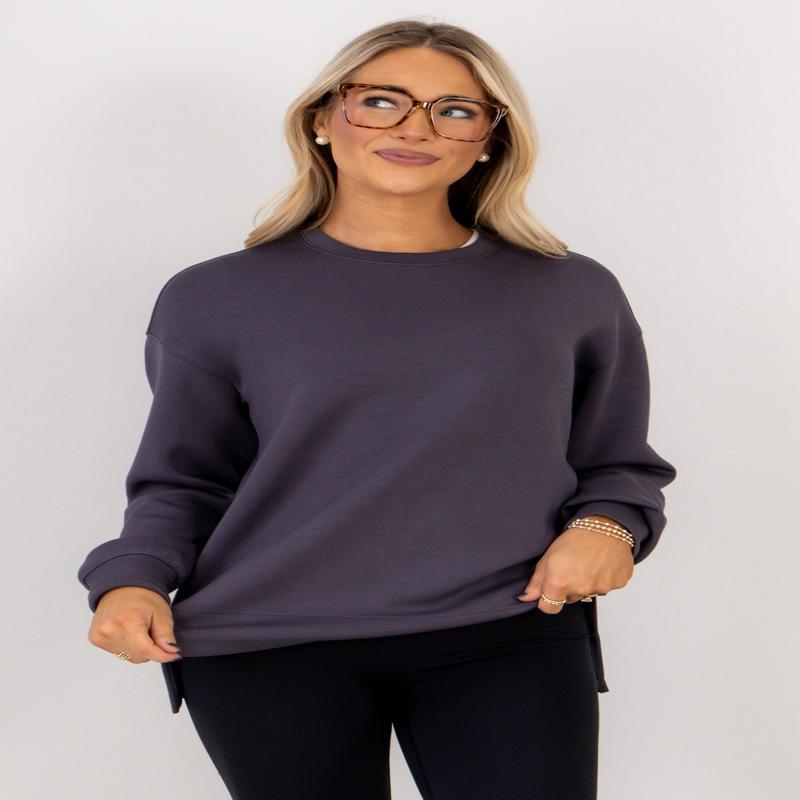 Spanx Airessentials Storm Crew Neck Long Sleeve Top