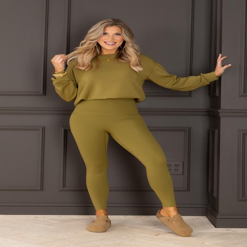 Spanx Olivine Booty Boost Full Length Leggings