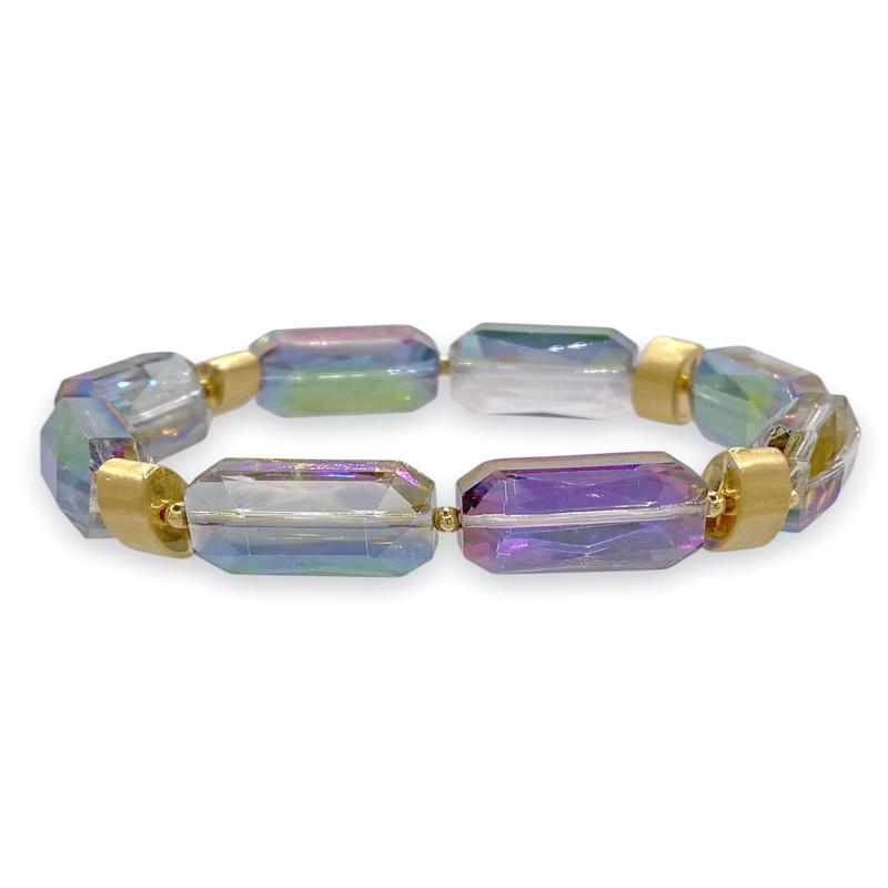 Through The Looking Glass Multi Color Stretch Bracelet