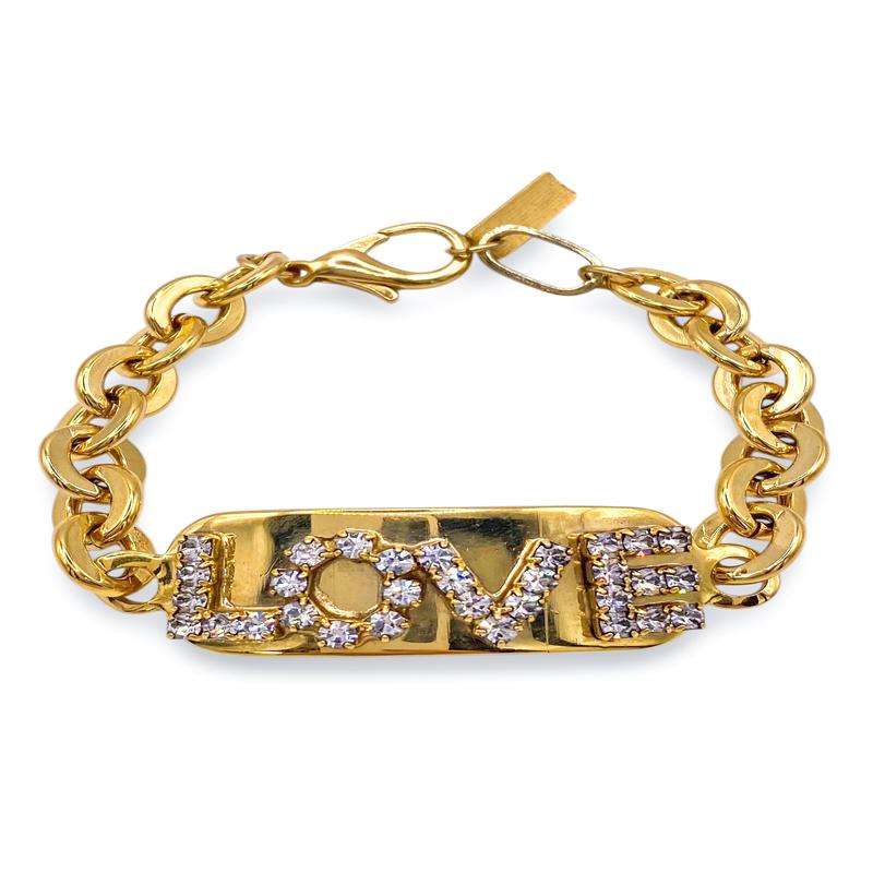 TOVA Love ID Antique Gold Bracelet