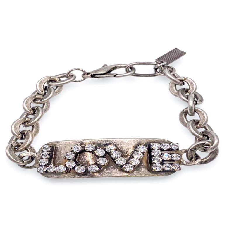 TOVA Love ID Antique Silver Bracelet