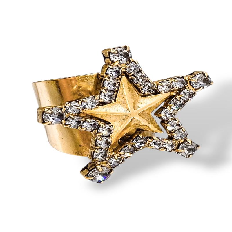 TOVA Super Star Gold Adjustable Ring