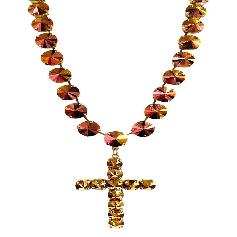 TOVA X TWT Donatella Rosaline Cross Necklace