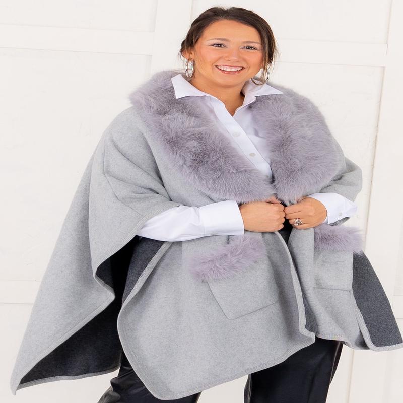 Wrapped In Luxury Faux Fur Kimono - FINAL SALE