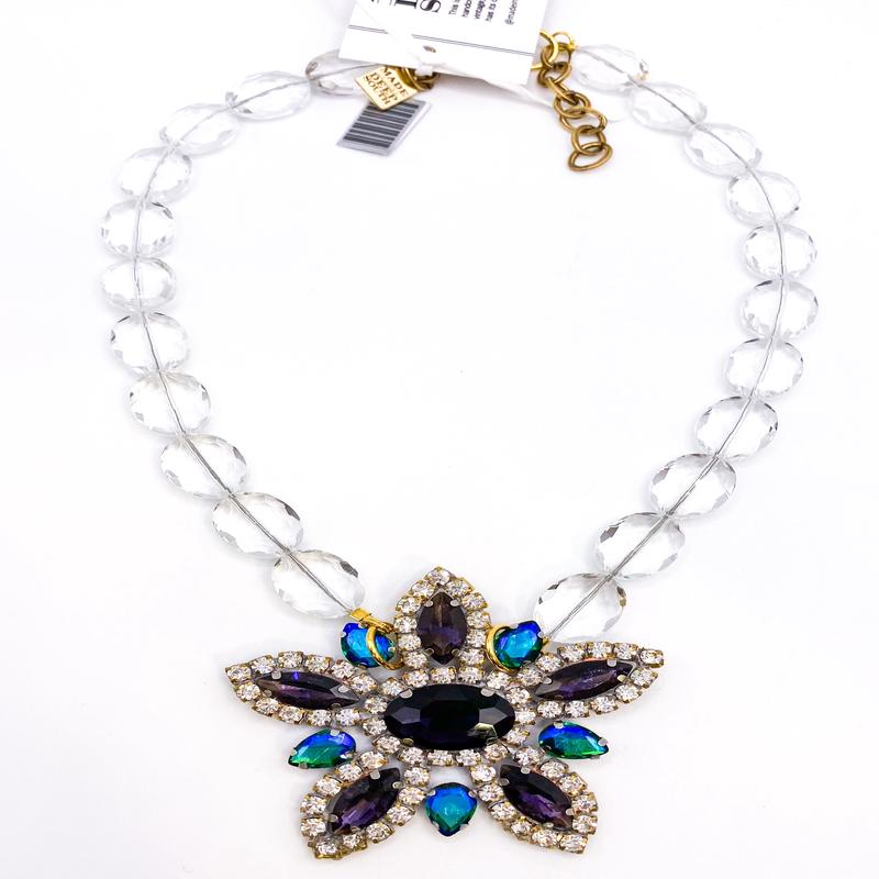 1950s Brooch 1960s Crystal Bead Necklace | Made In The Deep South