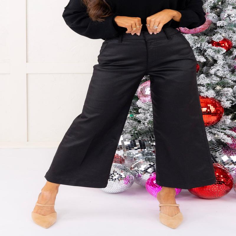 Audrey Coated Wide Leg Jean | Dear John - FINAL SALE