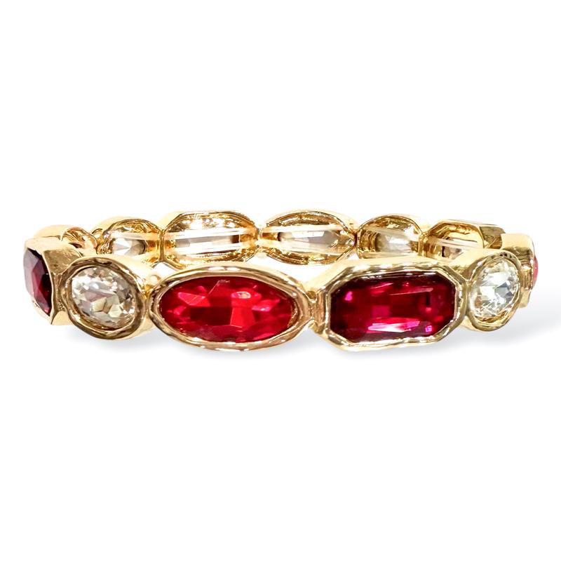Dancing Into The Night Red Stretch Bracelet