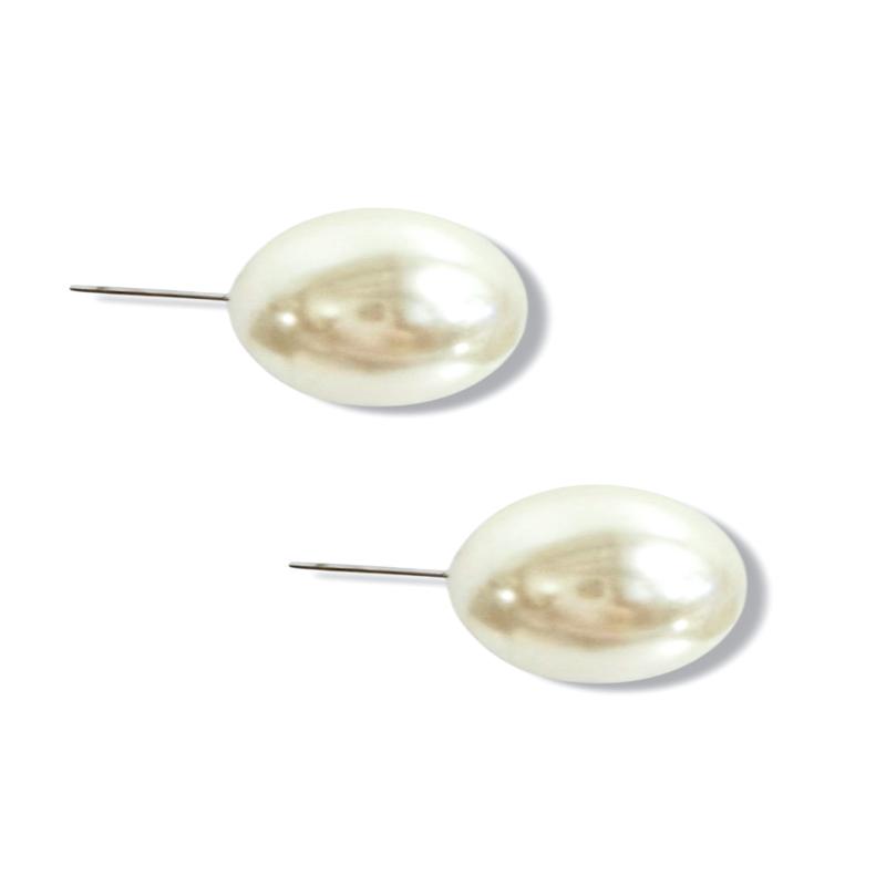 Ellie Cream Pearl Stud Earrings
