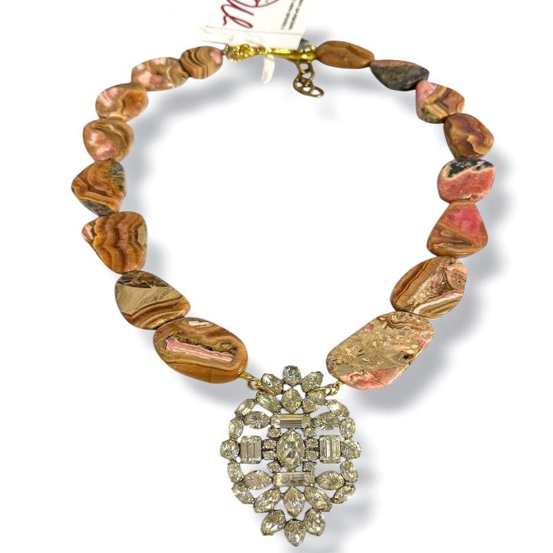 Made in the Deep South 1920s Brooch 1960s Rhodochrosite Necklace