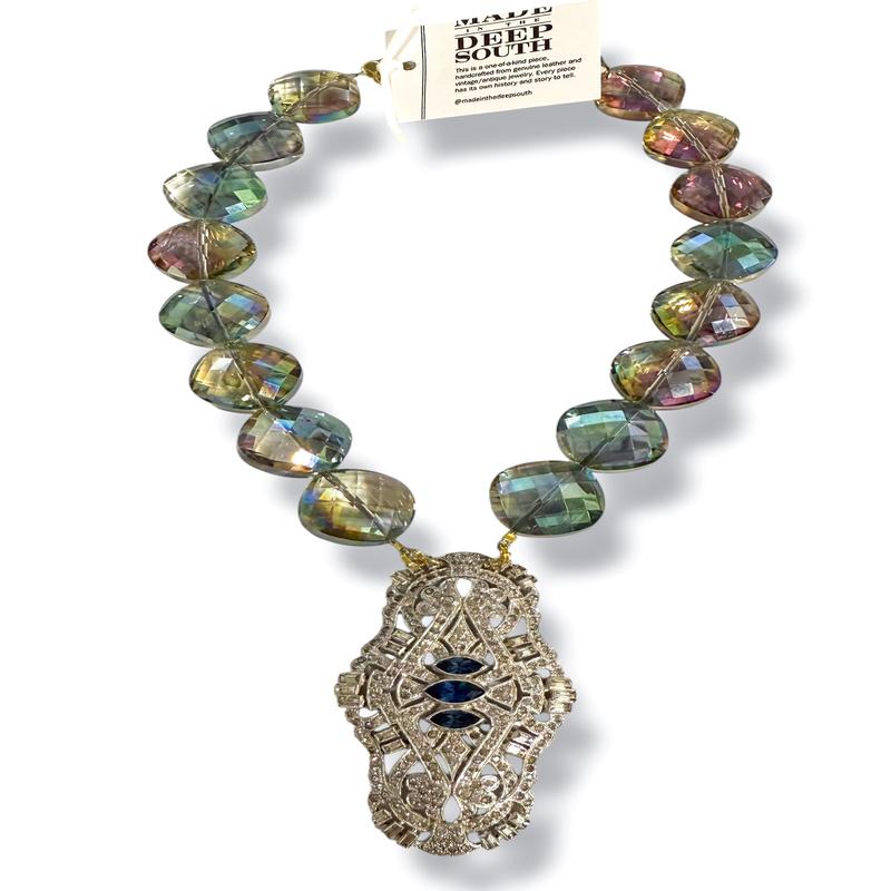 Made in the Deep South 1930s Brooch 1960s Crystal Necklace