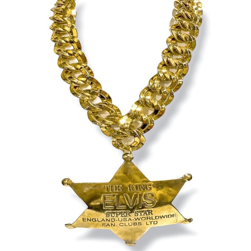 Made in the Deep South 1960s Elvis Badge 1970s Necklace