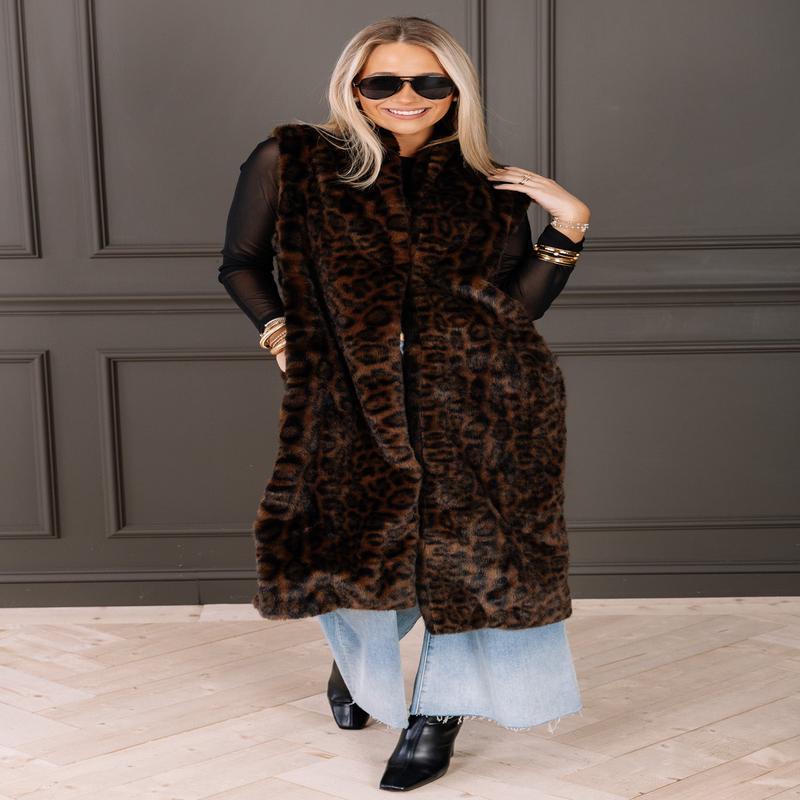 Mary Faux Fur Animal Vest
